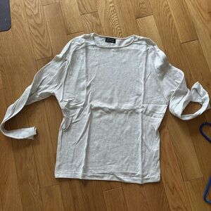 Zara Man Cream Long Sleeve Top